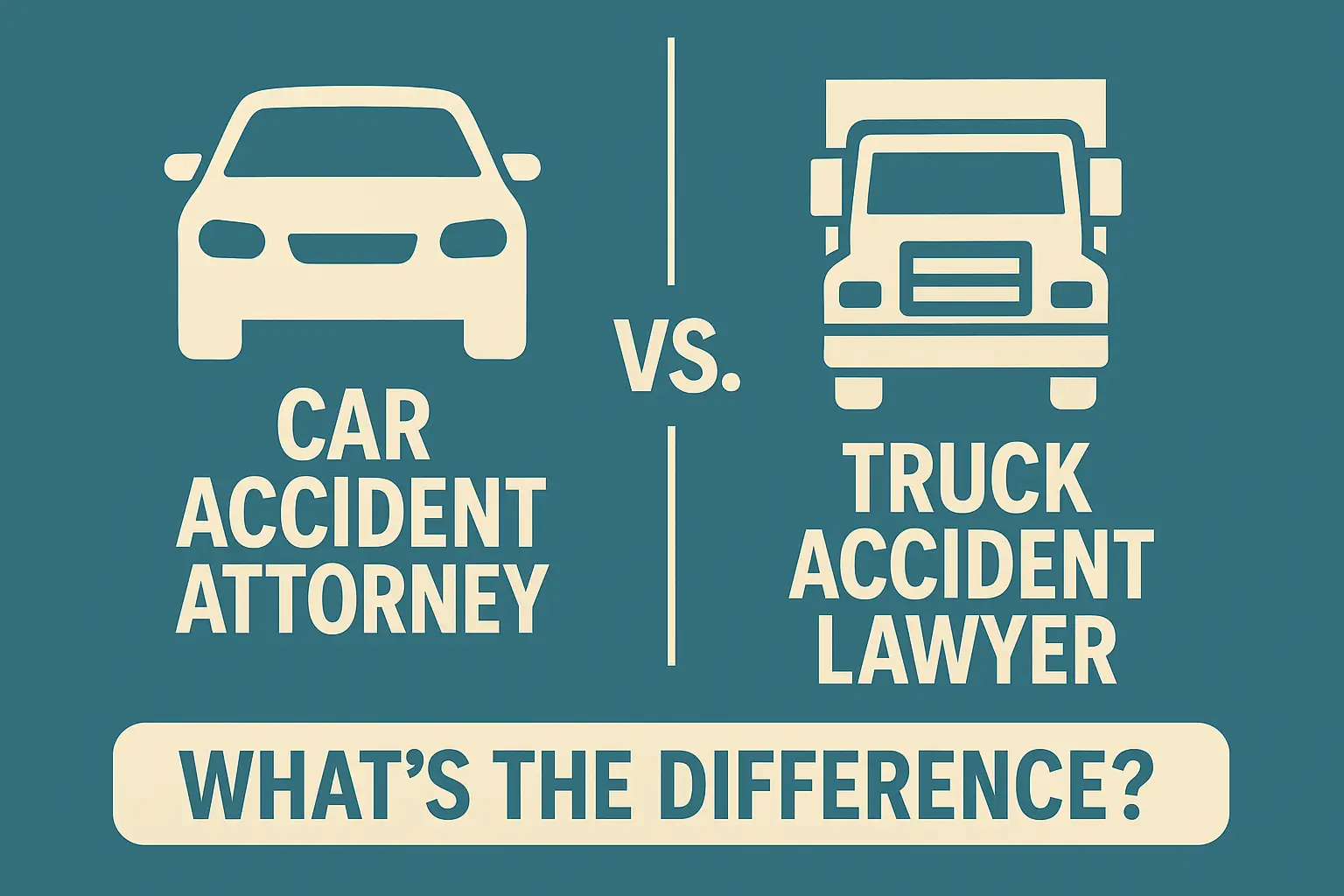 Car Accident Attorney vs. Truck Accident Lawyer: What’s the Difference?